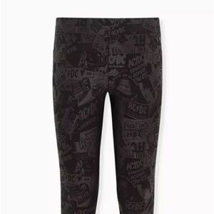 Torrid AC/DC Crop Black Leggings
